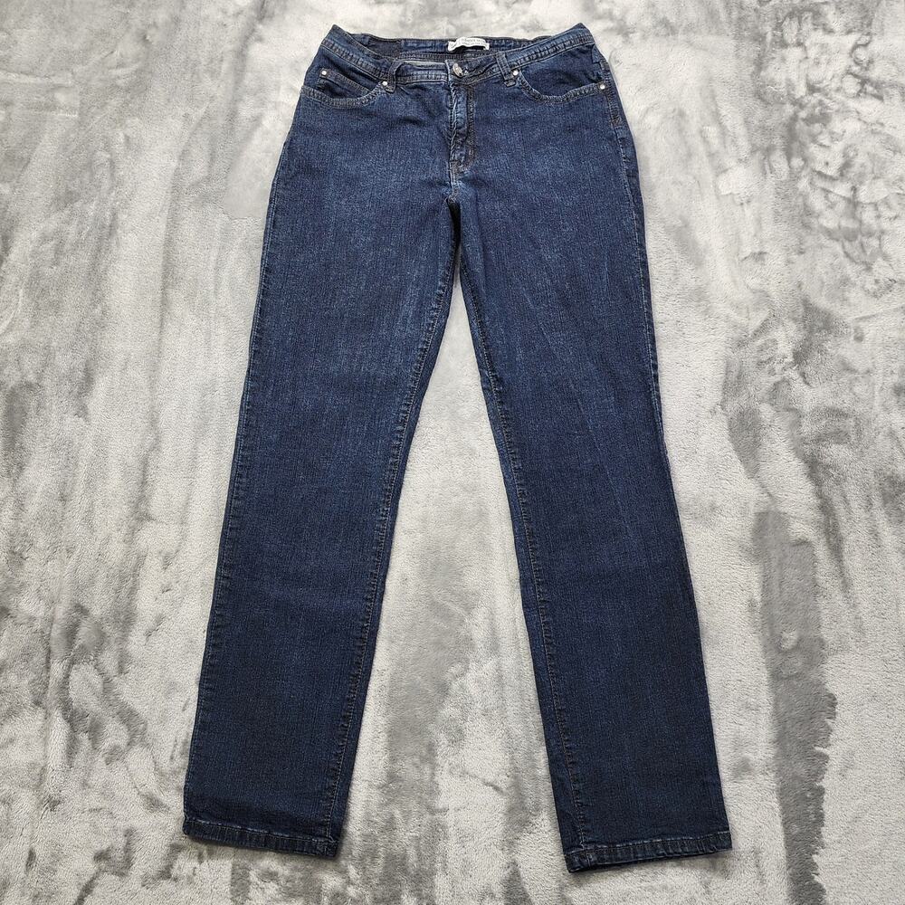 Lee Jeans Womens 12 Blue Slender Secret Mid Rise Straight Leg Stretch‎ Denim